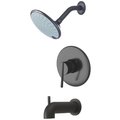 Olympia Single Handle Tub/Shower Trim Set in Matte Black T-2384-7S-MB